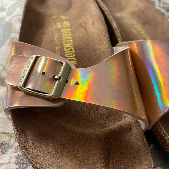 EUC J Crew x Birkenstock one strap sandal in prismatic rose gold, size EU 40 - Picture 6 of 7